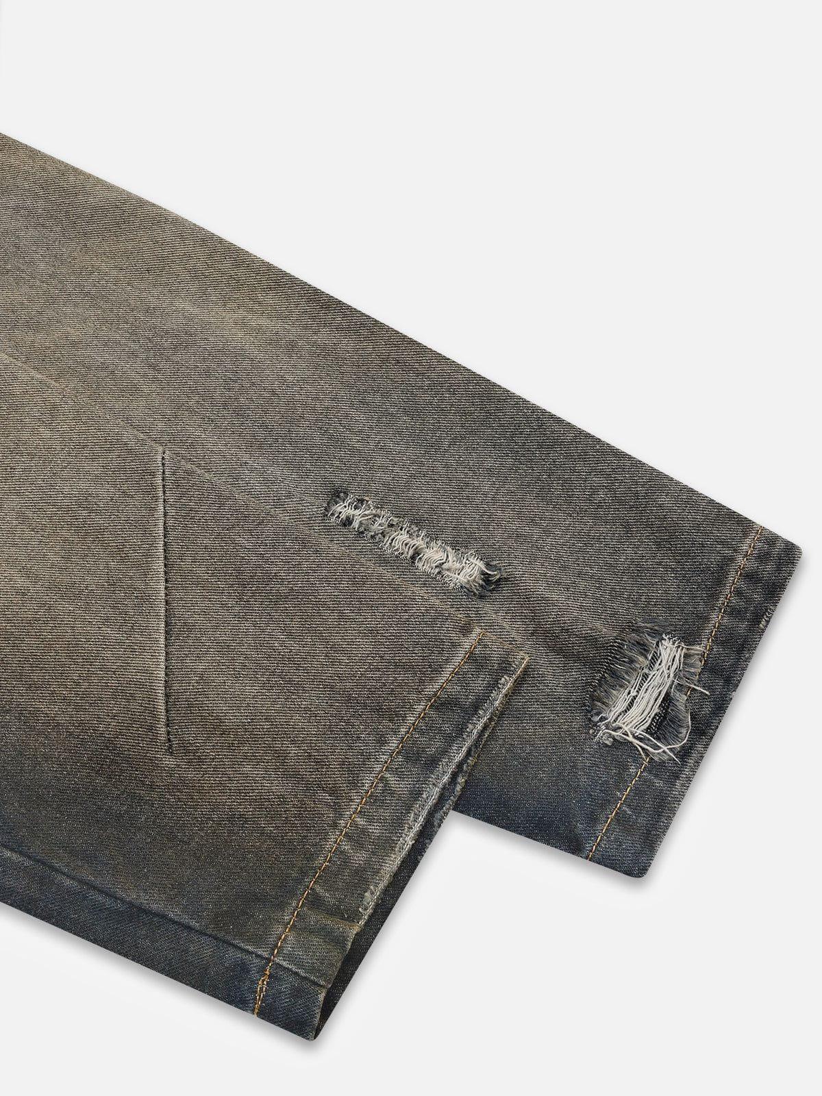 Aelfric Eden Mud Dyeing Denim Zip Up Hoodie Product Image