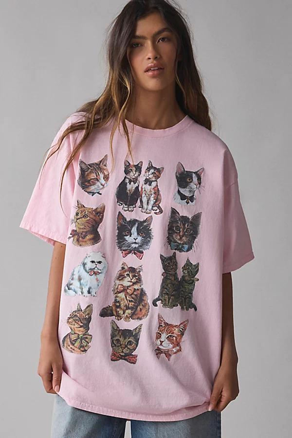 Kimchi Blue Cat Graphic T-Shirt Dress Womens at Urban Outfitters Product Image