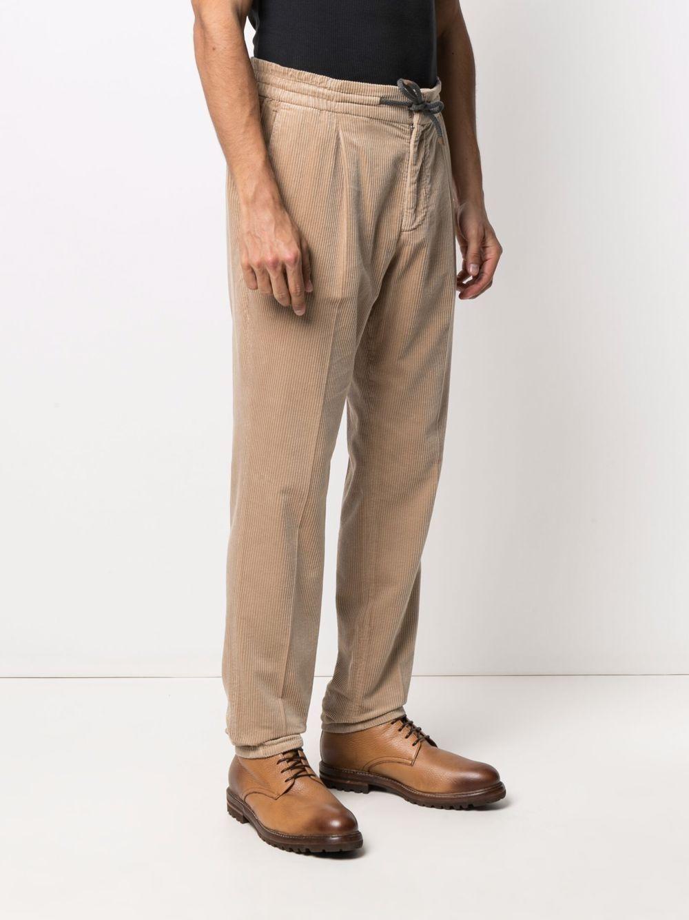 pleated drop-crotch corduroy trousers Product Image