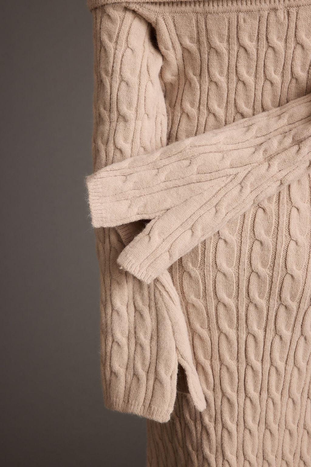 Rhiannon Dusty Rose Sweater Maxi Dress Product Image