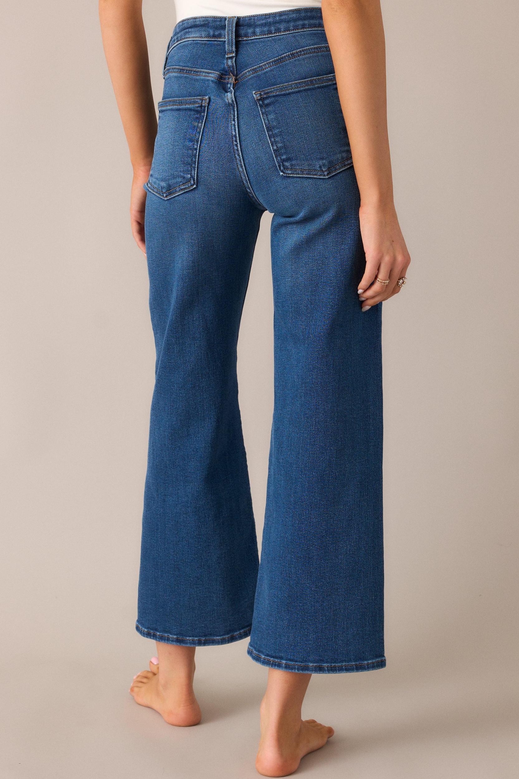 Always First Dark Wash Wide Leg Jeans Product Image