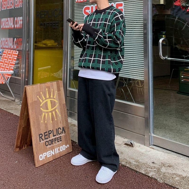 RT No. 11692 WIDE STRAIGHT DENIM JEANS Product Image