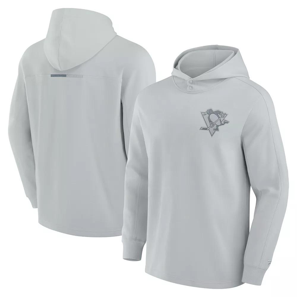 Men's Fanatics Signature Gray Pittsburgh Penguins Elements Lightweight Tri-Blend Fleece Hoodie, Adult Unisex,  Product Image