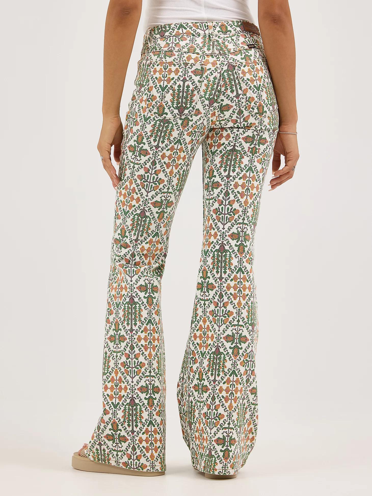 Women's Fierce Flare Print Jean in Vintage Garden Product Image