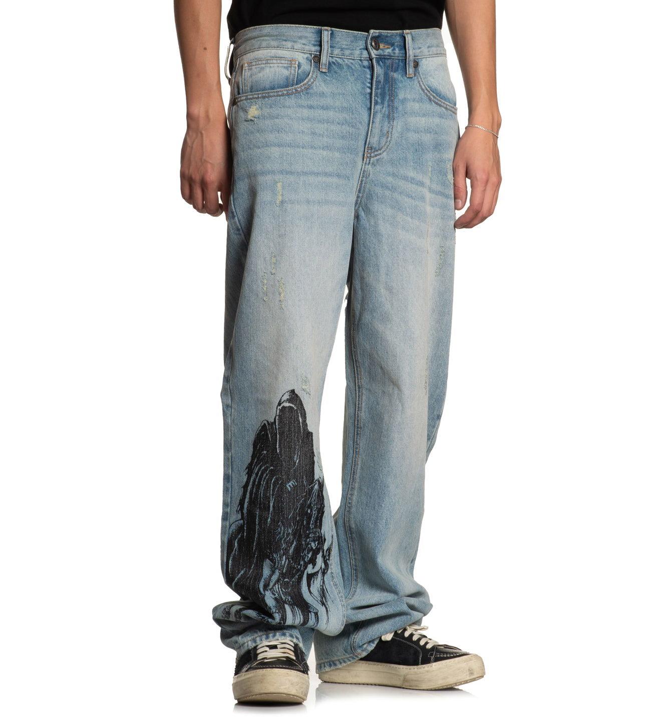 Wide Leg Binded Orion Jeans Male Product Image