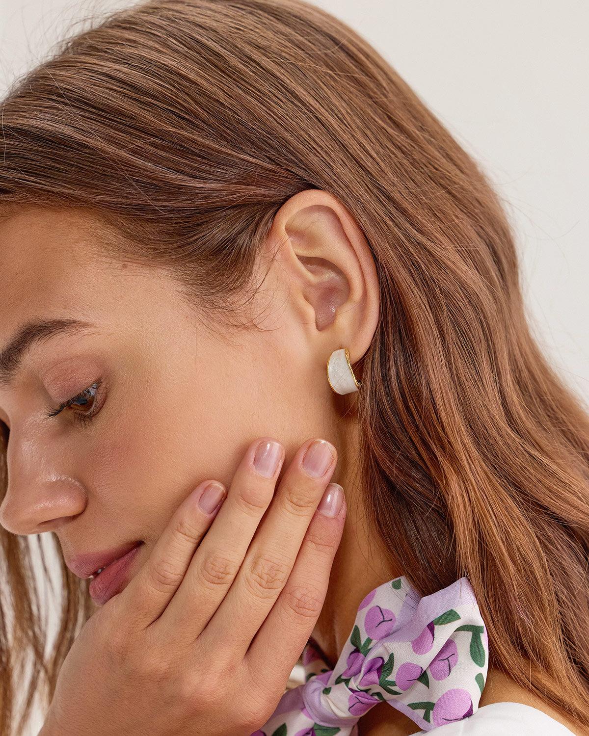 Silver Metal Earrings Product Image