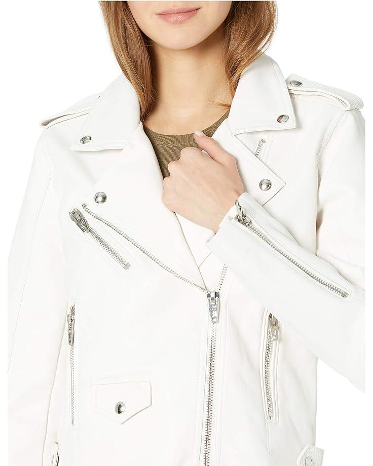 Faux Leather Moto Jacket Product Image