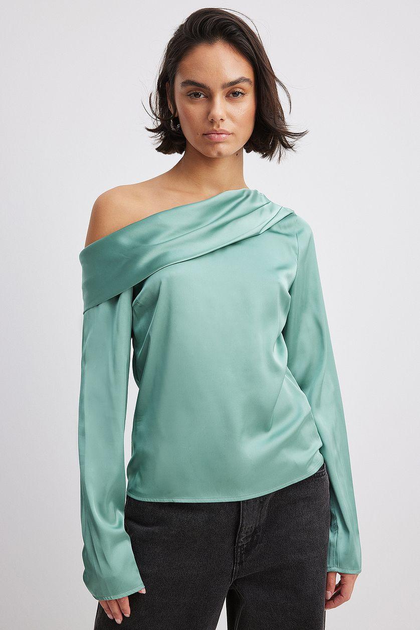Draped One Shoulder Shirt Product Image