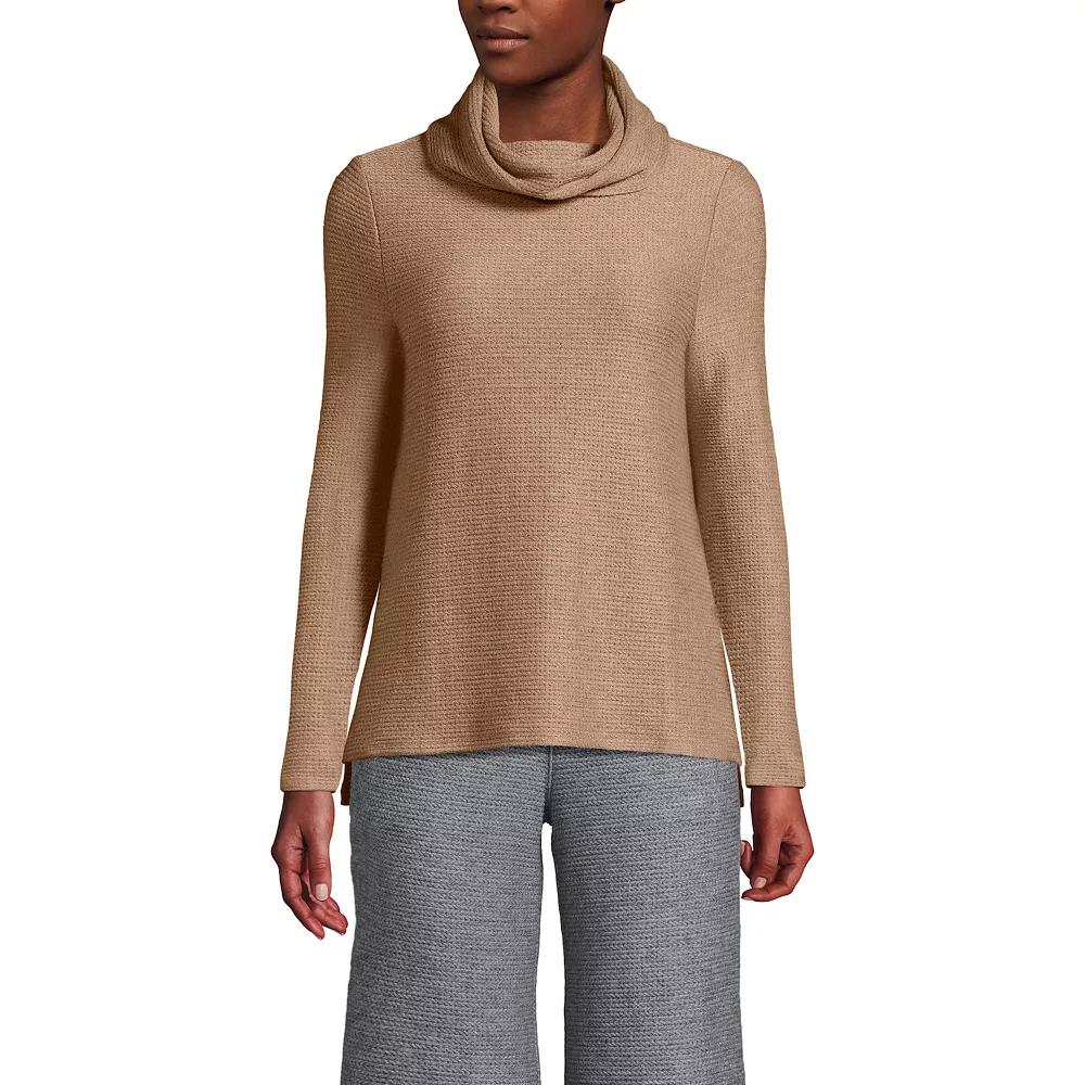 Women's Lands' End Relaxed Long Sleeve Cowl Neck Top,  Product Image