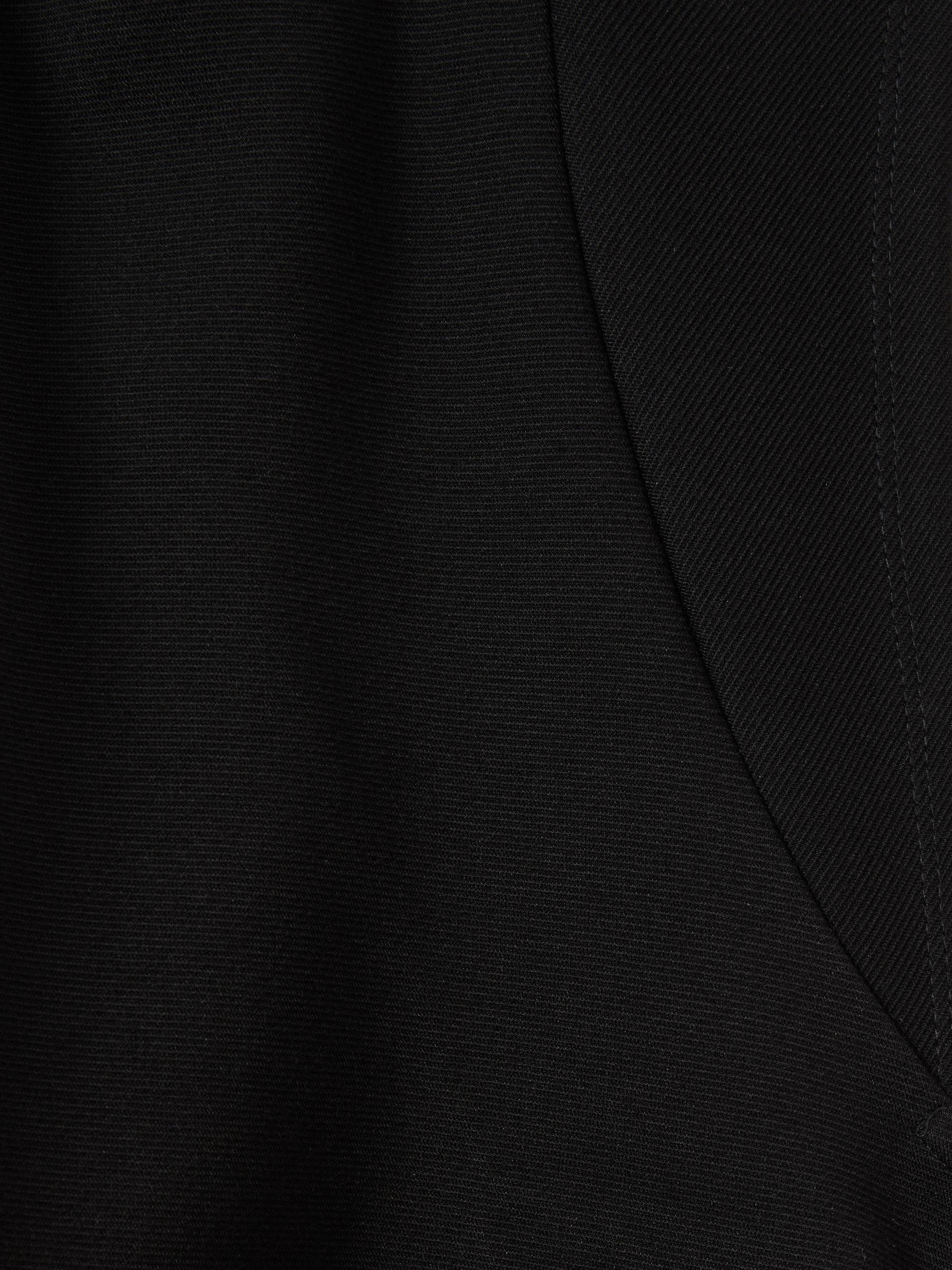 Twill-Jersey Draped Midi Dress in Black Product Image