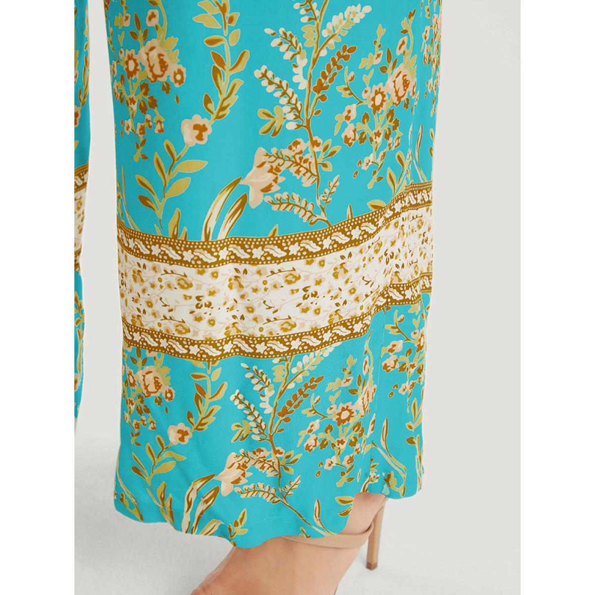 Plus Size Arctic Bandana Print Belt Pocket Spaghetti Strap Jumpsuit Women Vacation Sleeveless Spaghetti Strap Dailywear Loose Jumpsuits BloomChic 14-16/1X Product Image