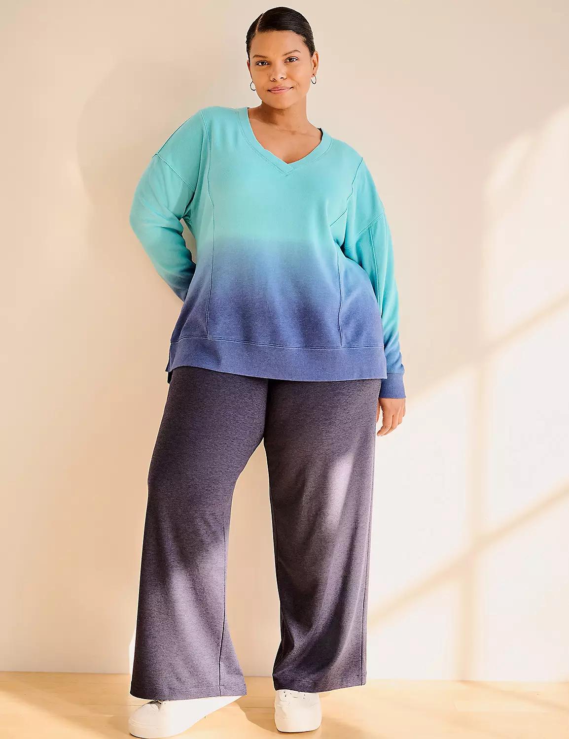 LIVI French Terry V-Neck Sweatshirt Product Image