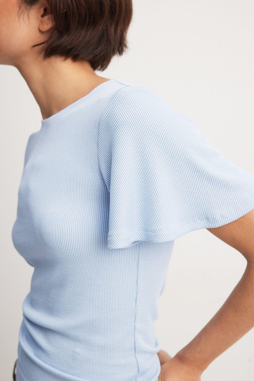 Soft Rib Butterfly Sleeve Top Product Image