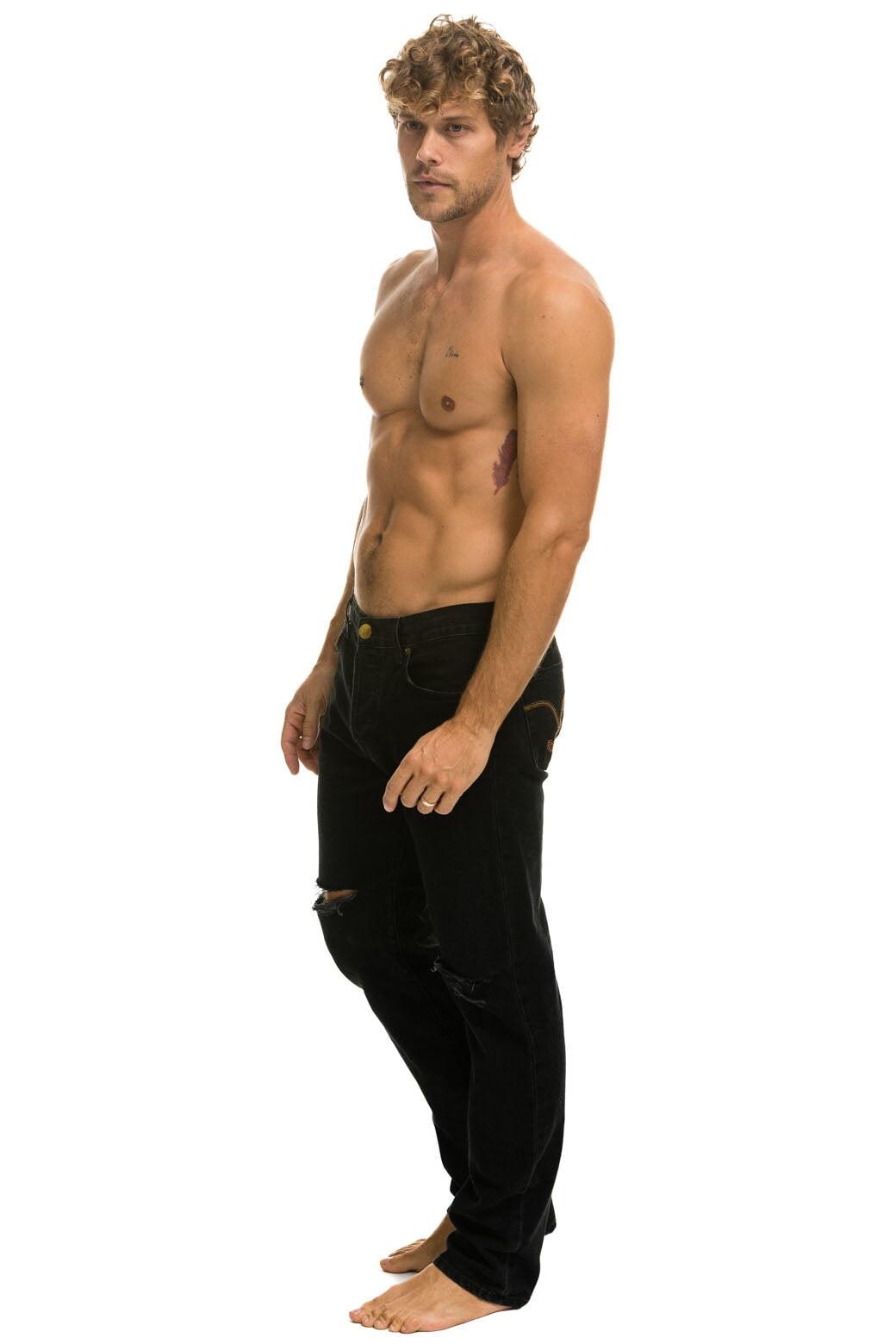 MEN'S CLASSIC STRAIGHT LEG DENIM JEAN - VINTAGE BLACK Male Product Image