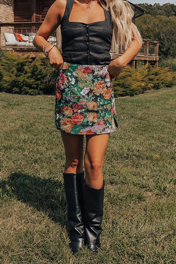 The Amelia Floral Mini Skirt Product Image