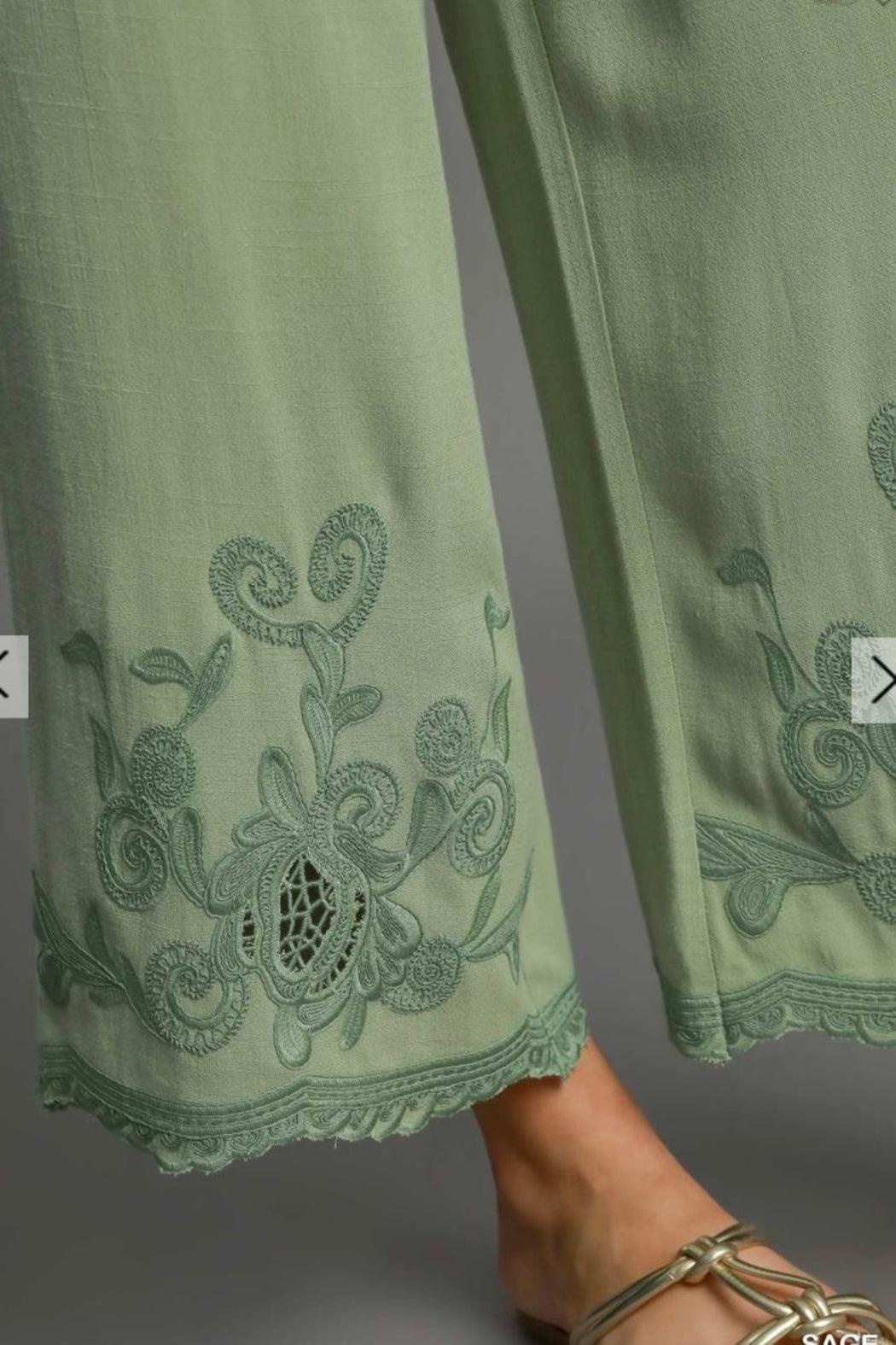 Pants, Embroidered Product Image