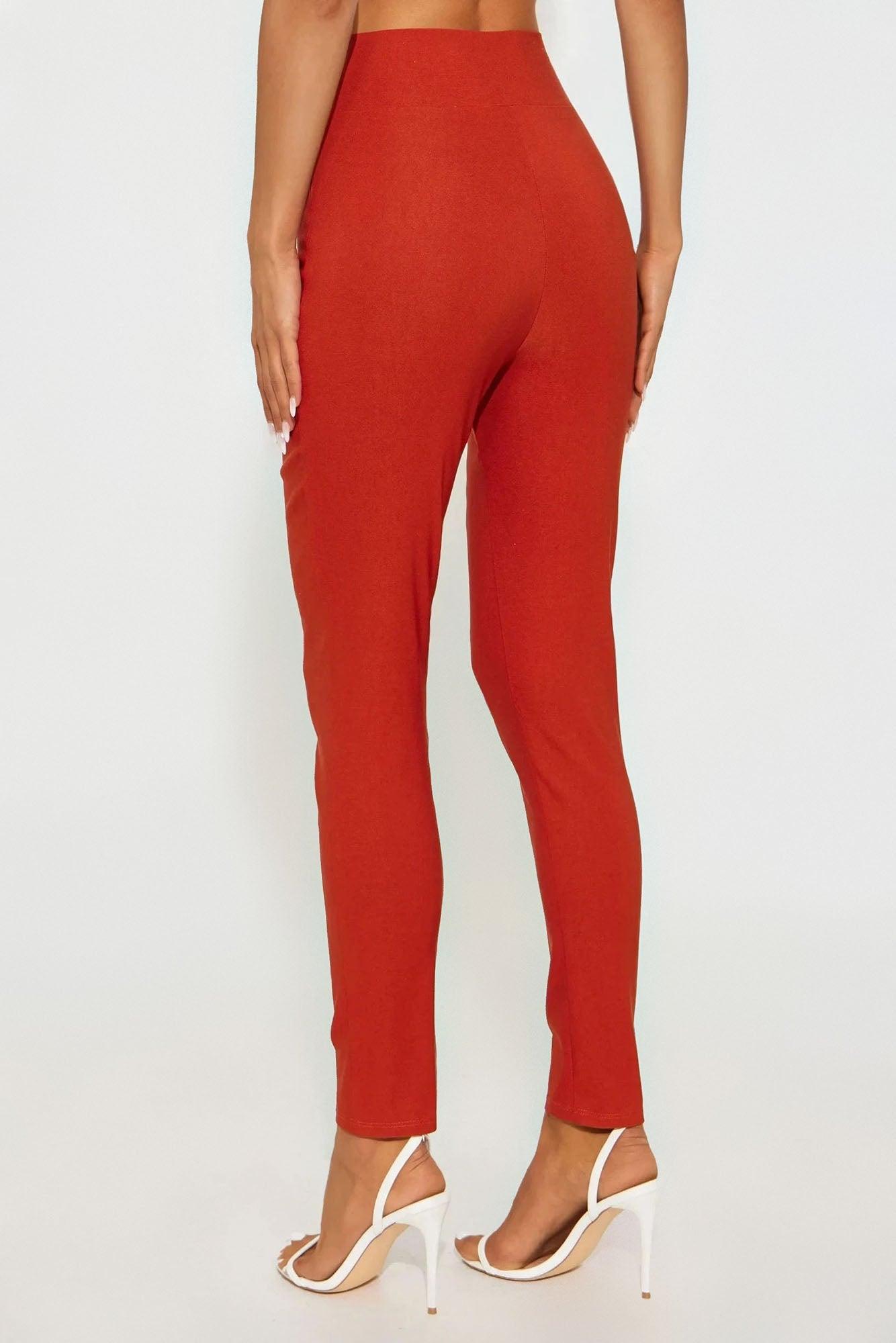 Venetian High Rise Pants - Rust Female Product Image