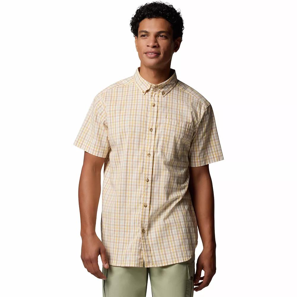 Men's Columbia Rapid Rivers II Plaid Button-Down Shirt, Size: Small, Brown Dune Gingham Product Image