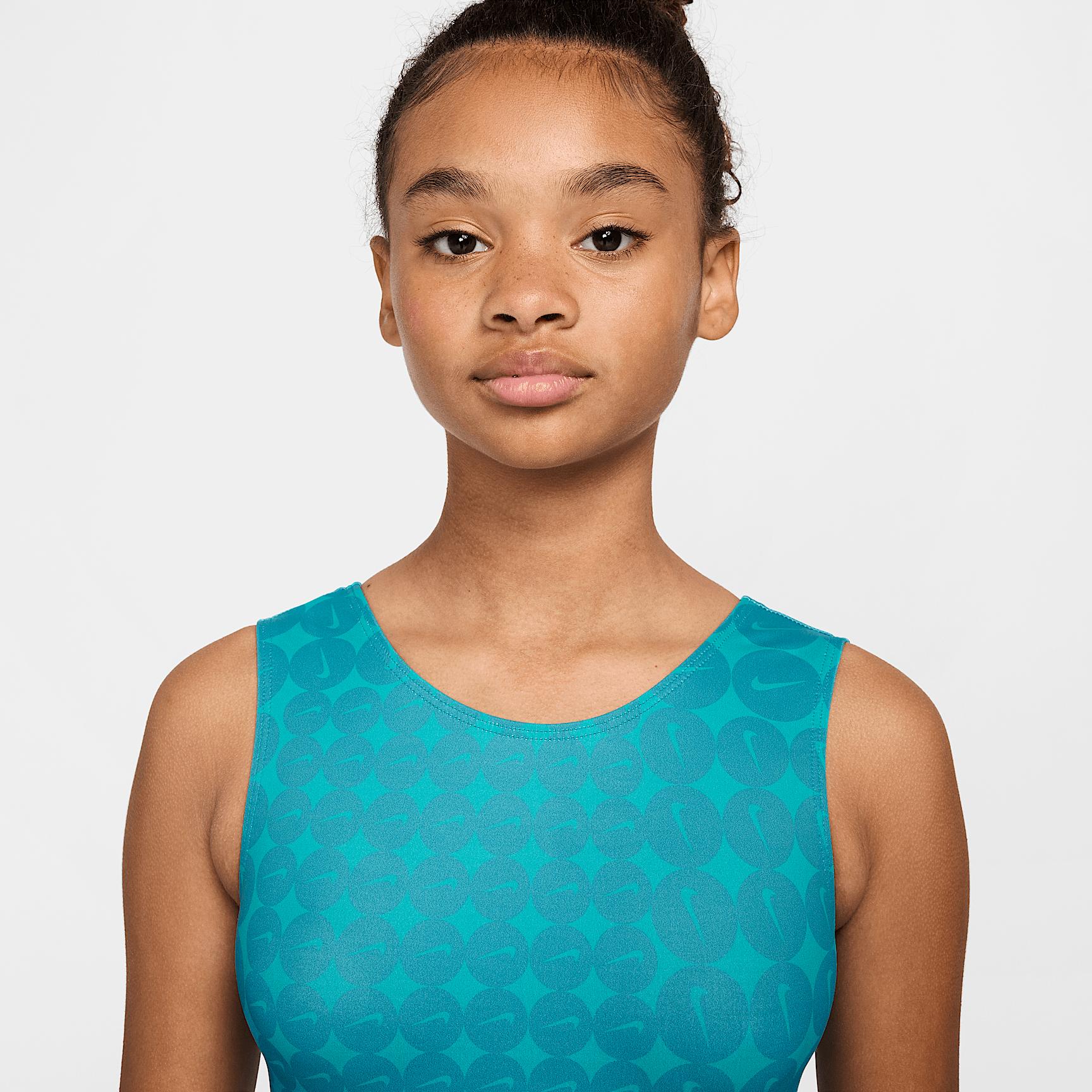 Nike Womens Gymnastics Swoosh Printed Performance Leotard | NKA019-072 Product Image
