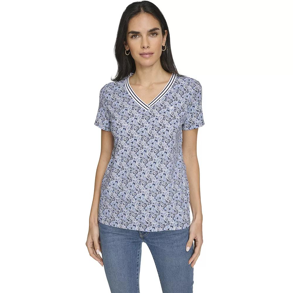 Women's Nautica Short Sleeve V-Neck Top,  Product Image