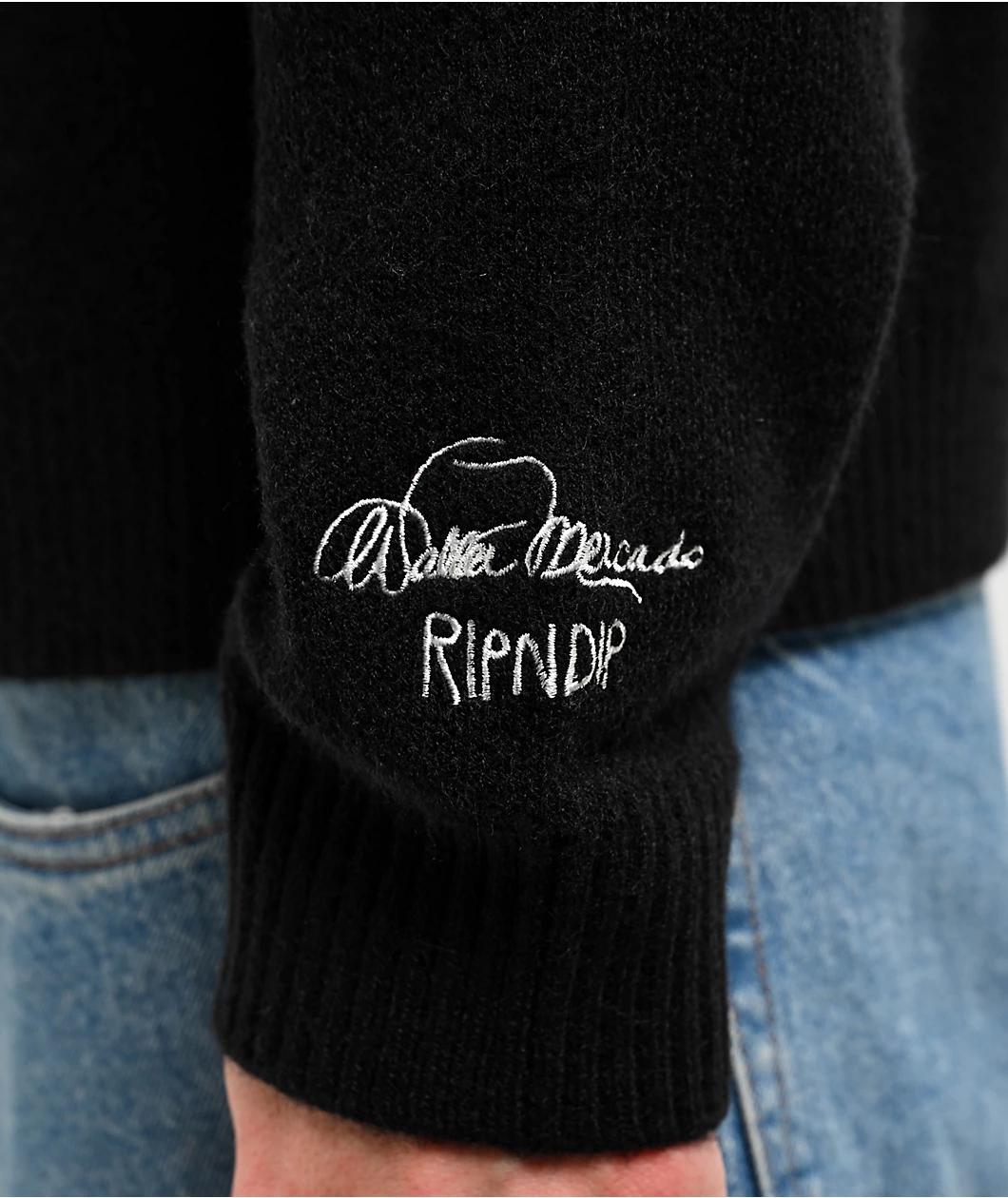 RIPNDIP x Walter Mercado Muerte Black Sweater Product Image