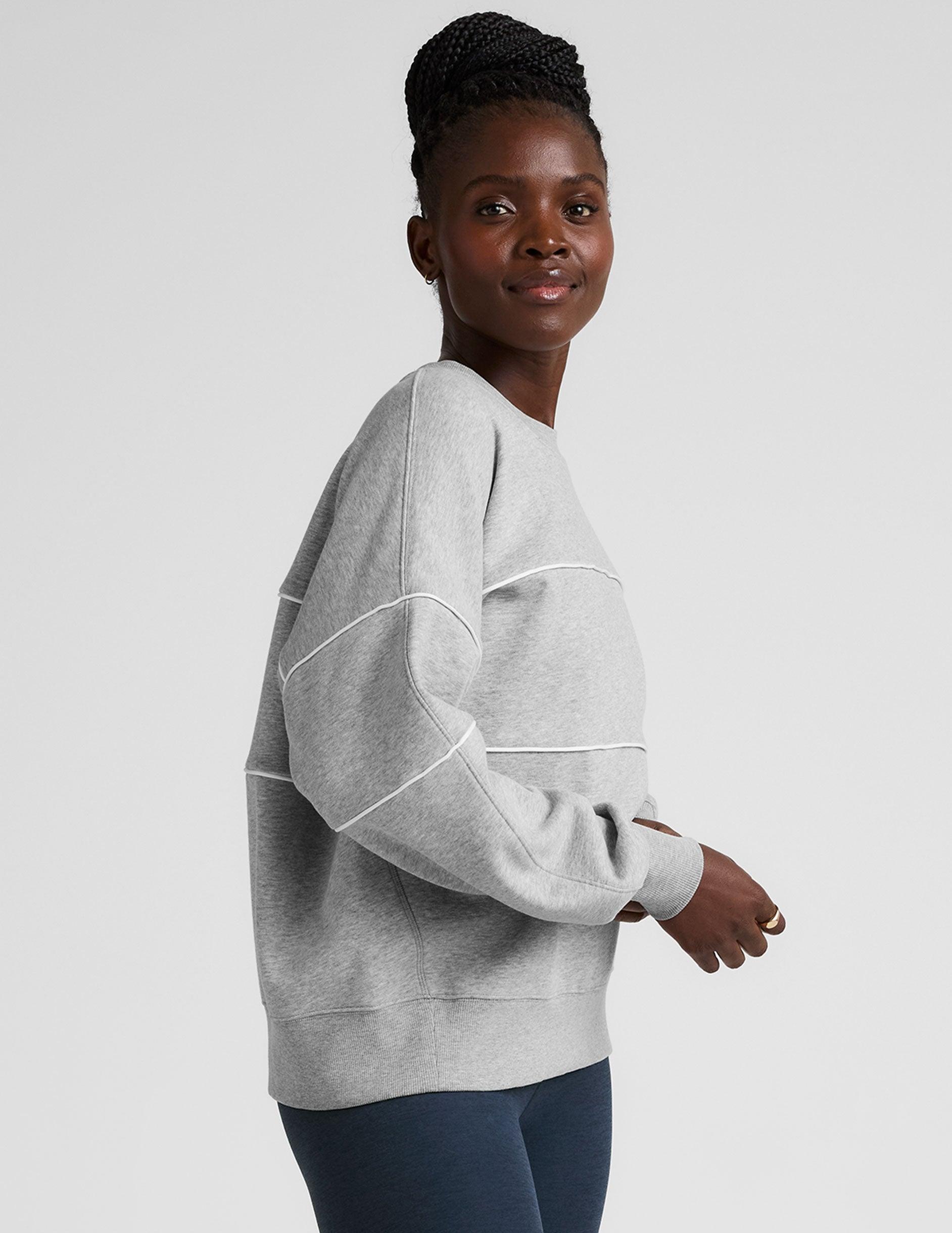 LuxeFleece Piper Boxy Sweatshirt Product Image