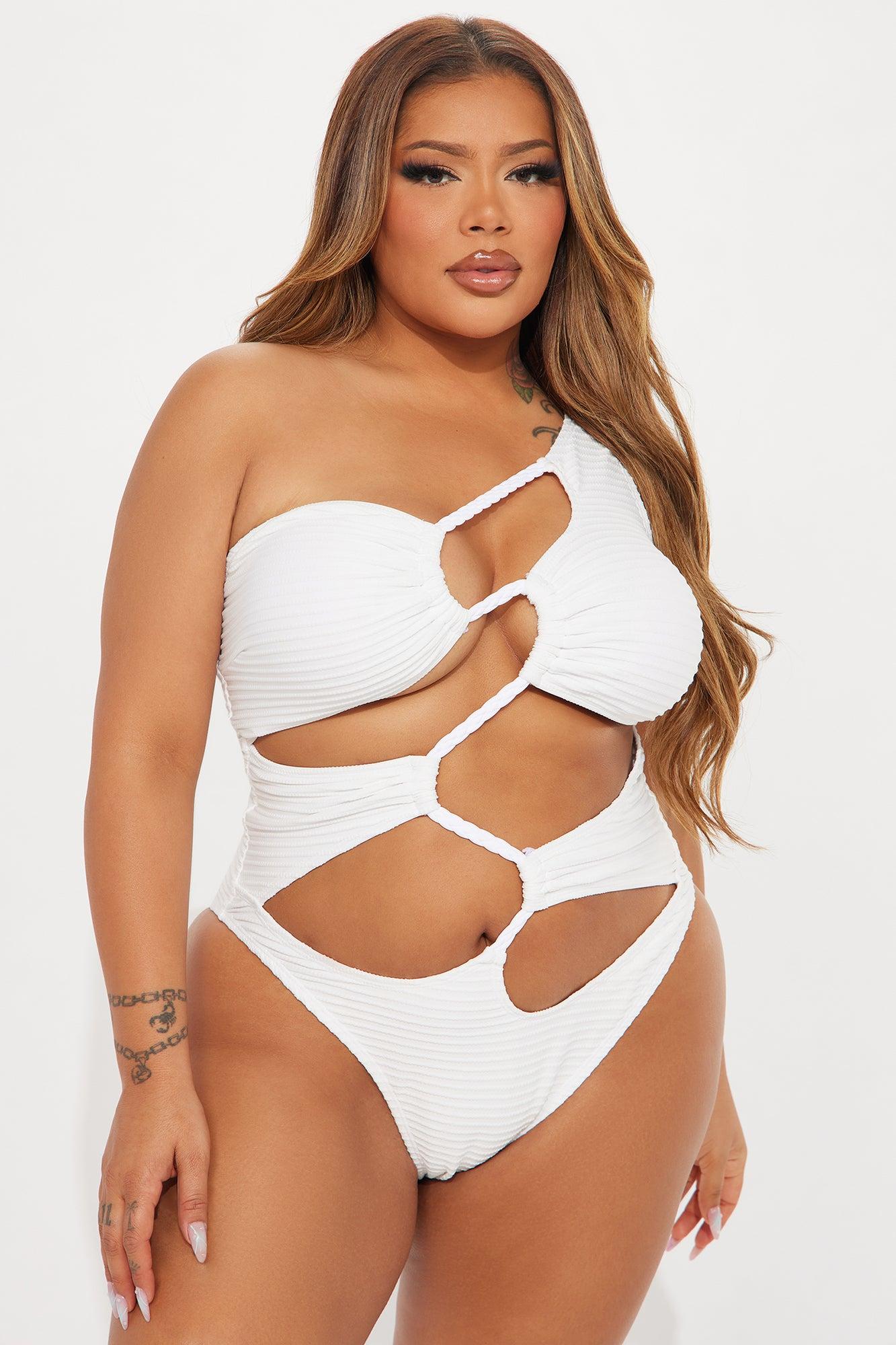 Michelle Cutout 1 Piece Swimsuit - White Product Image