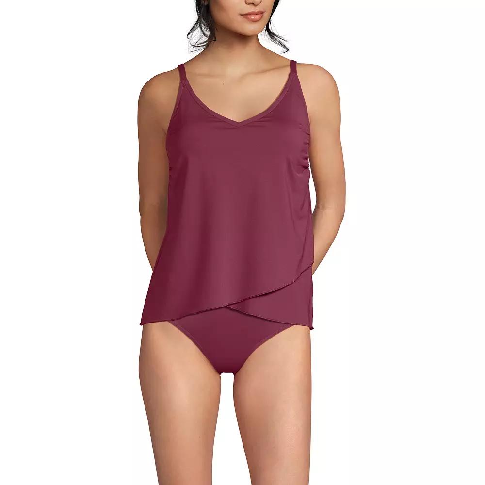 Women's Lands' End Chlorine Resistant Tulip Hem Tankini Swimsuit Top,  Product Image