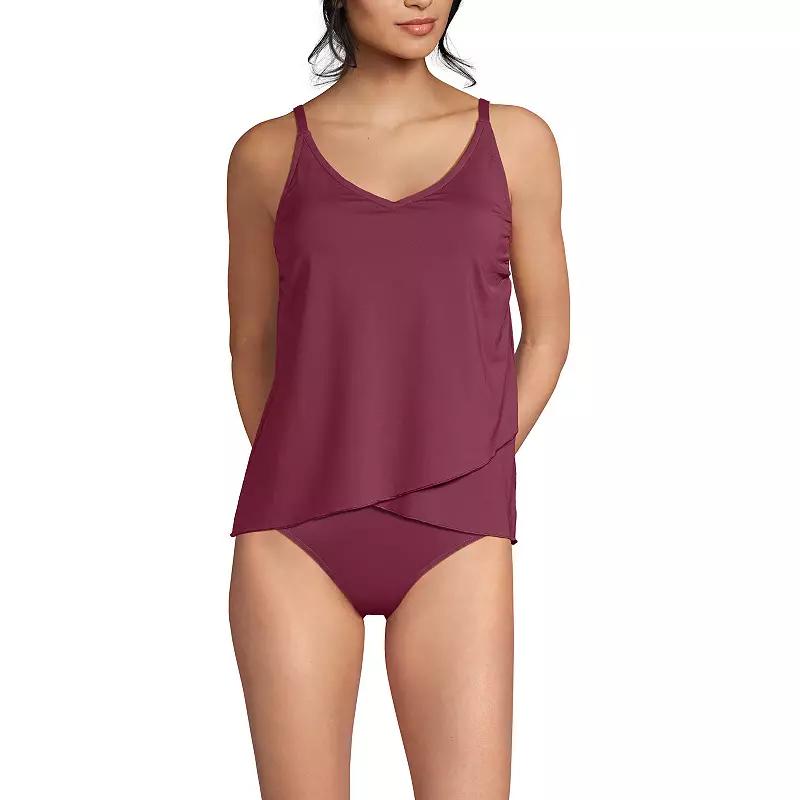 Women's Lands' End Chlorine Resistant Tulip Hem Tankini Swimsuit Top,  Product Image