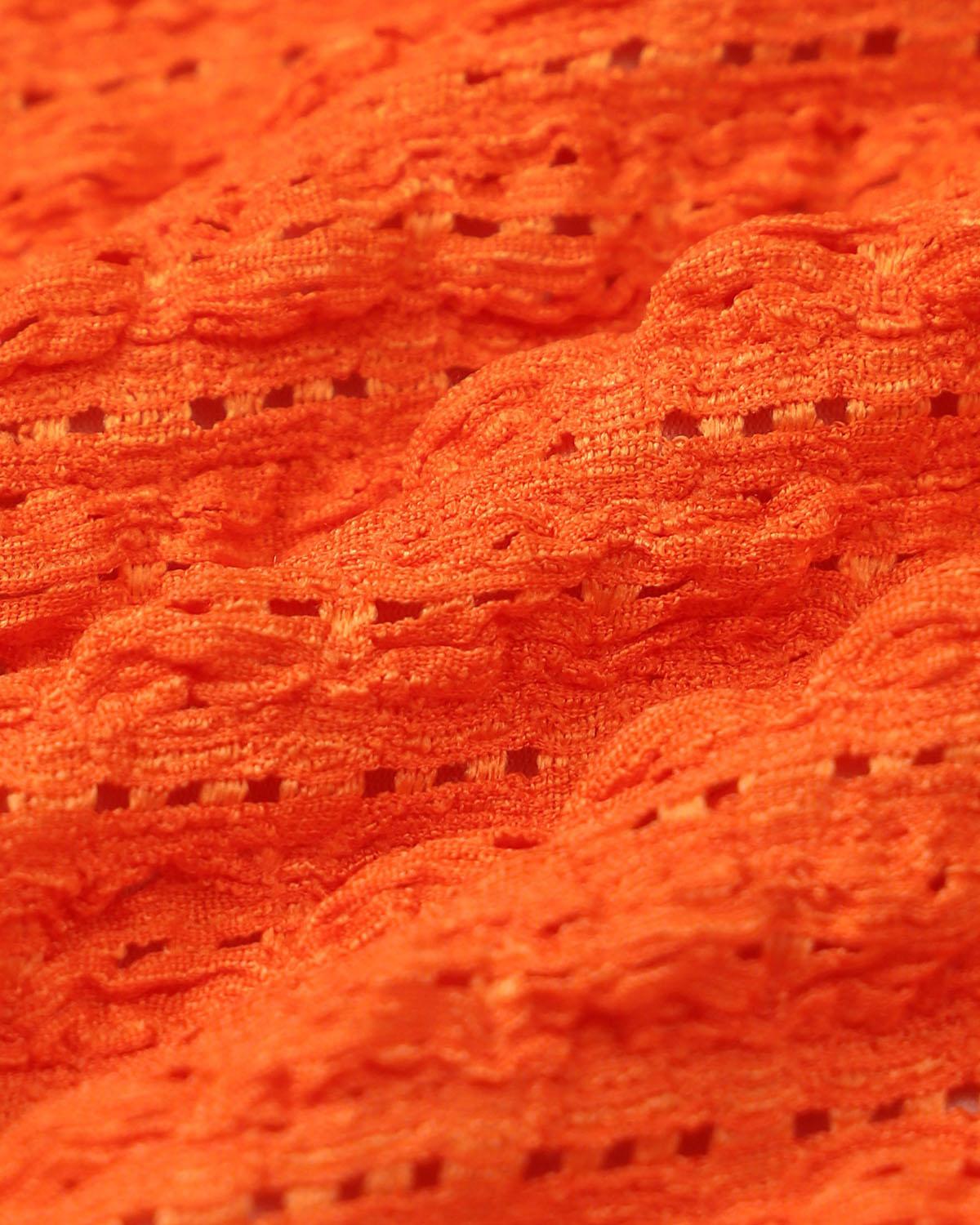 Orange Textured Drawstring Bikini Set Product Image