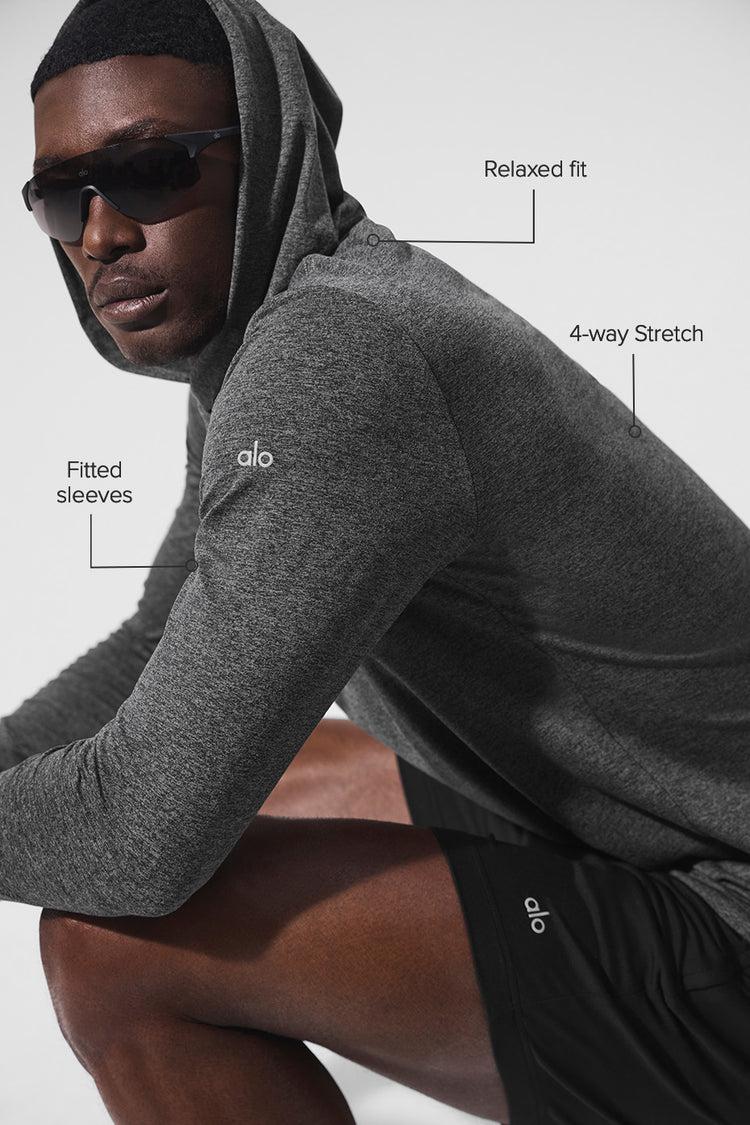 Conquer Reform Long Sleeve With Hood - Dark Heather Grey Product Image