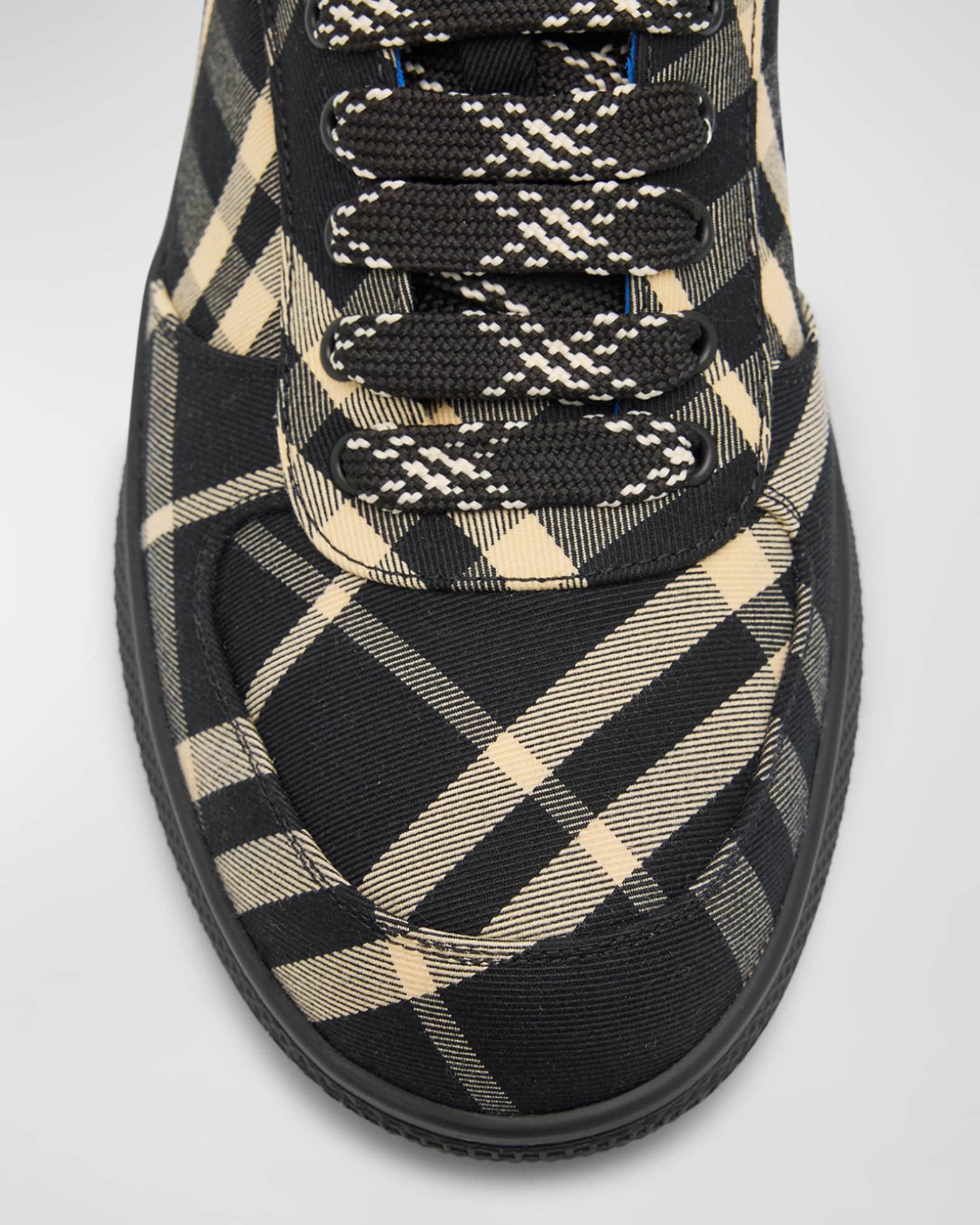 Men's Check Low-Top Sneakers Product Image