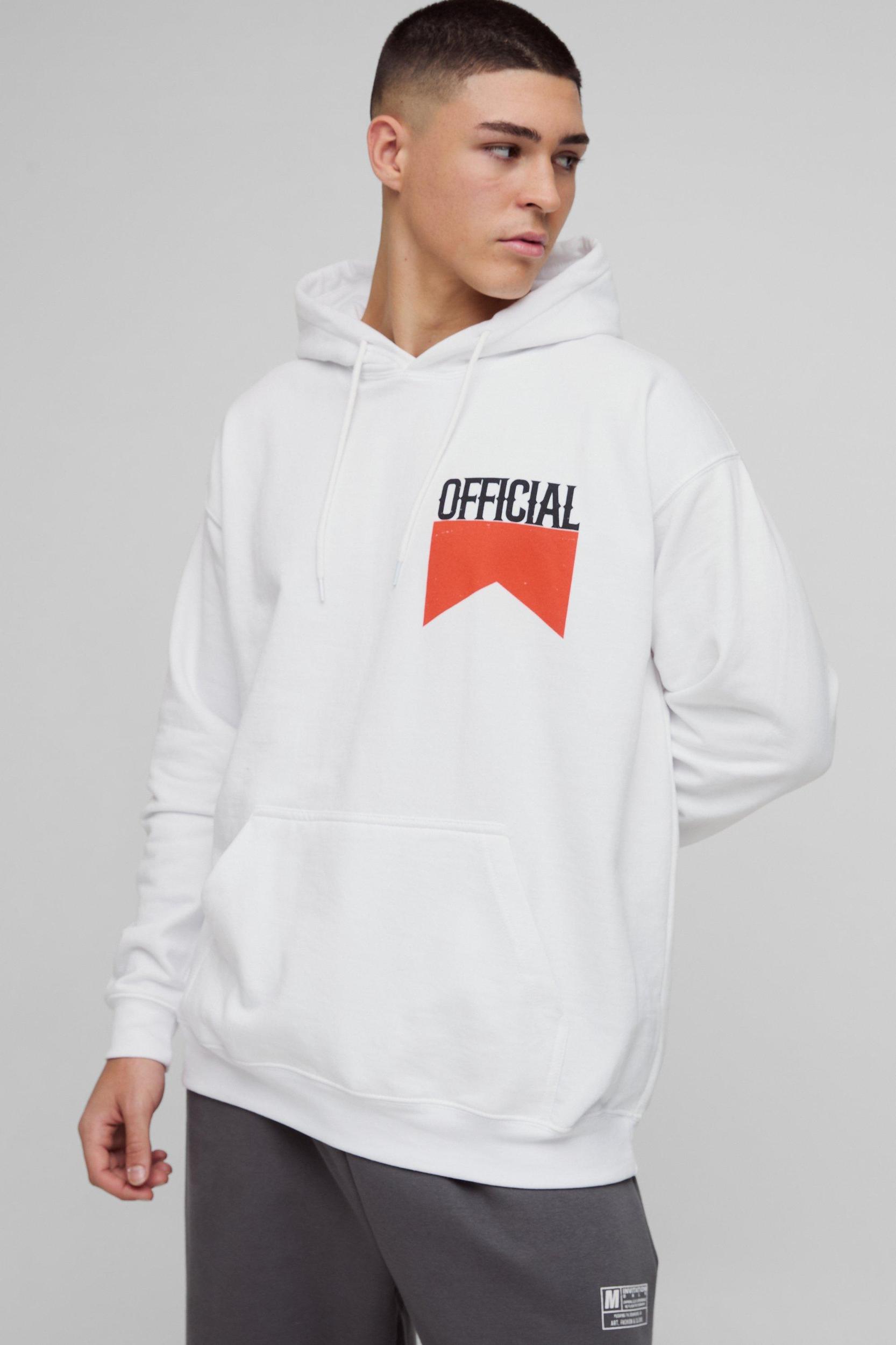 Oversized Official Western Graphic Hoodie | boohooMAN USA Product Image