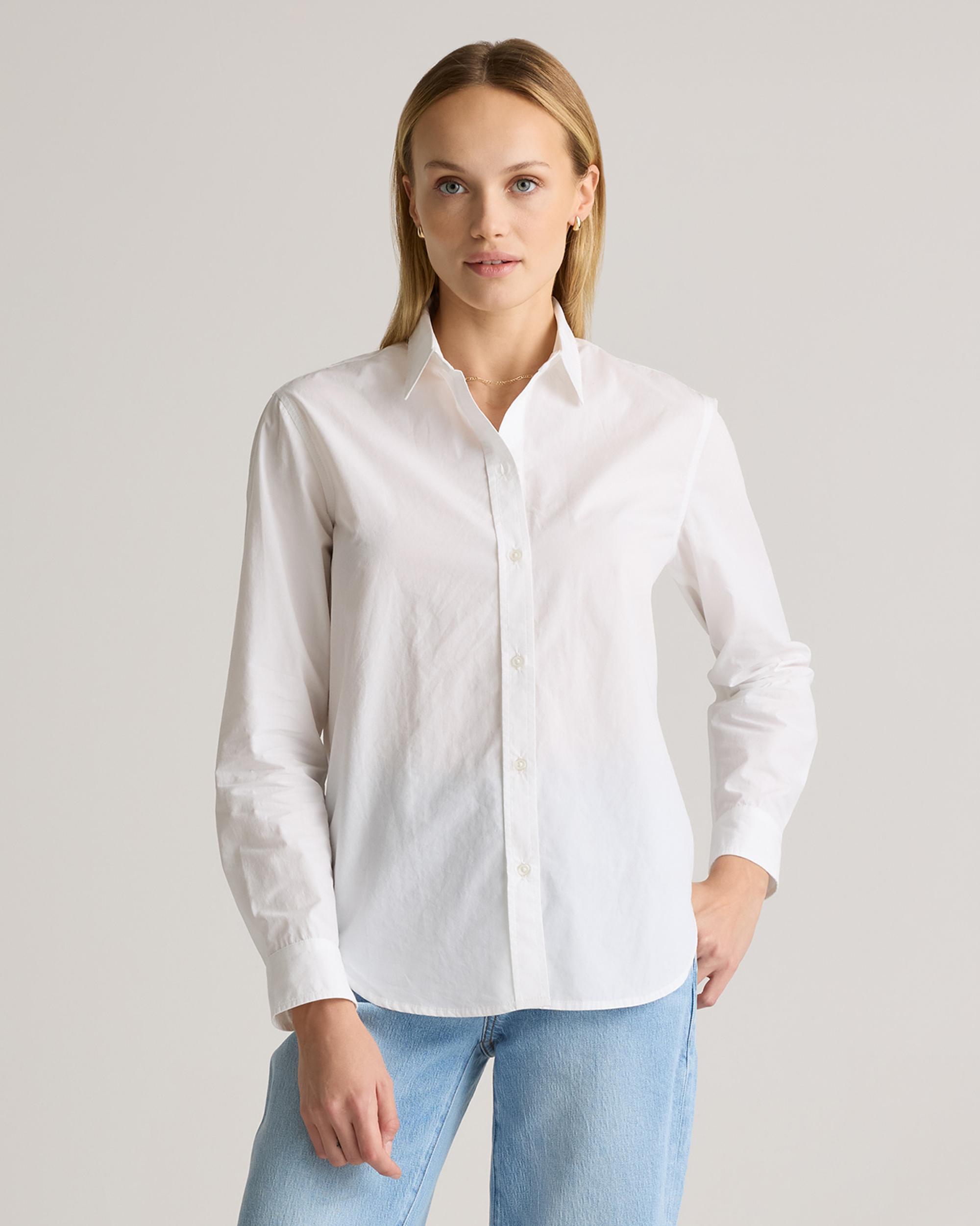 Quince | Women's Poplin Long Sleeve Shirt Organic Cotton Product Image