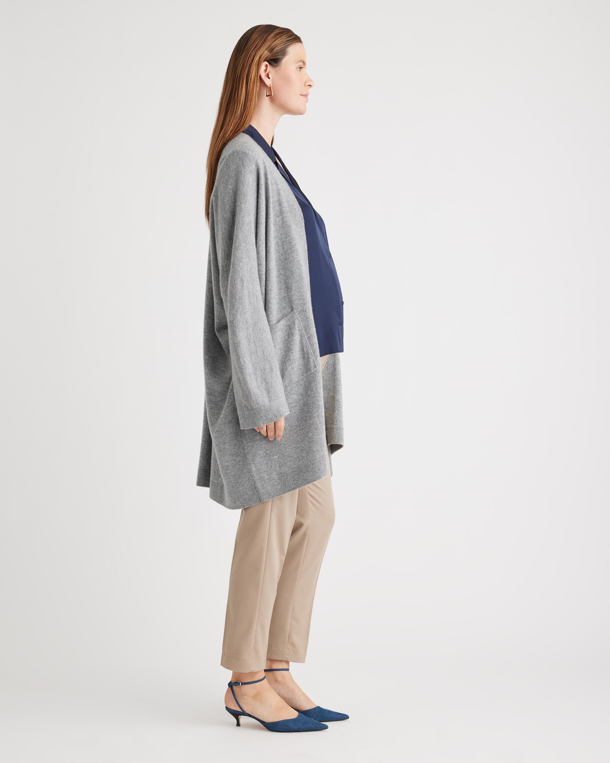 Quince | Women's Mongolian Cashmere Maternity & Nursing Cocoon Cardigan Sweater Product Image