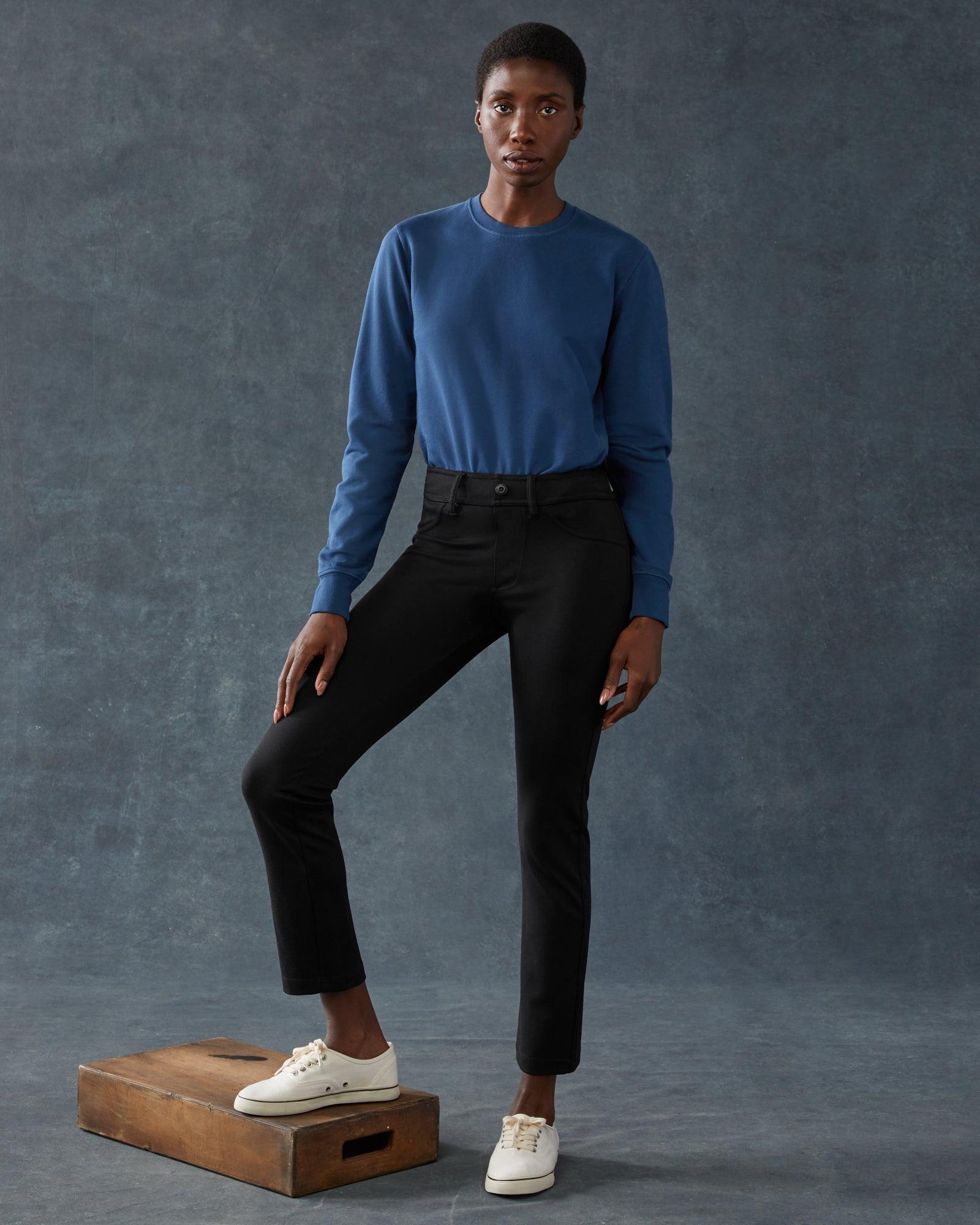 Women's Ponte Dress Pant Straight - Super Black Female Product Image