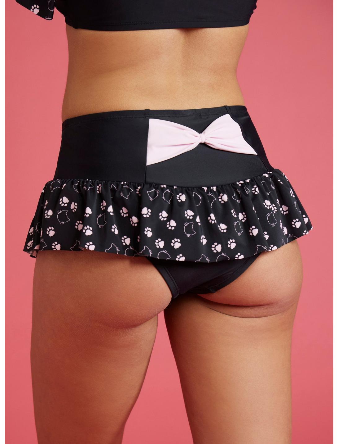 Black Cat Skirted Swim Bottoms Product Image