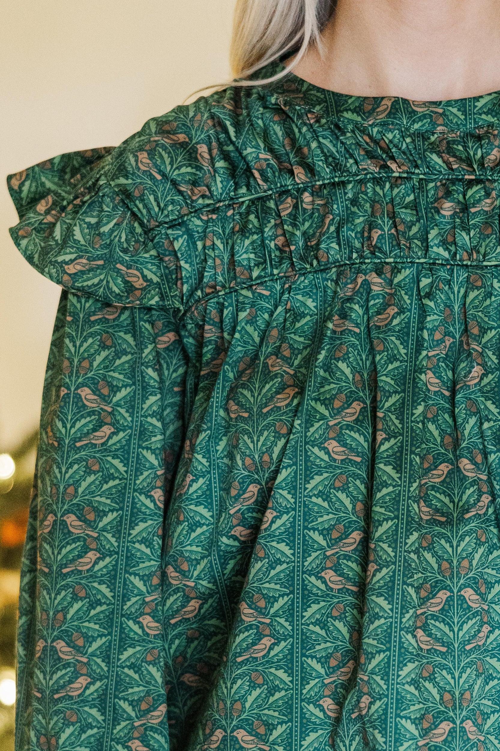 Get A Move On Olive Green Floral Blouse Female Product Image