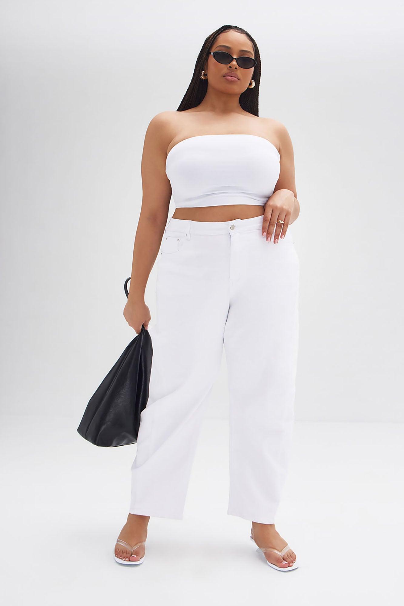 Allegra Barrel Pant - White Female Product Image