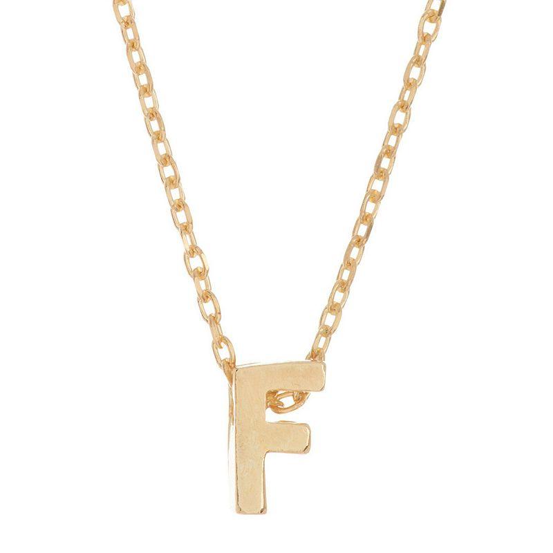 Adornia Mini Initial Pendant Necklace, Women's, Gold Tone H Product Image