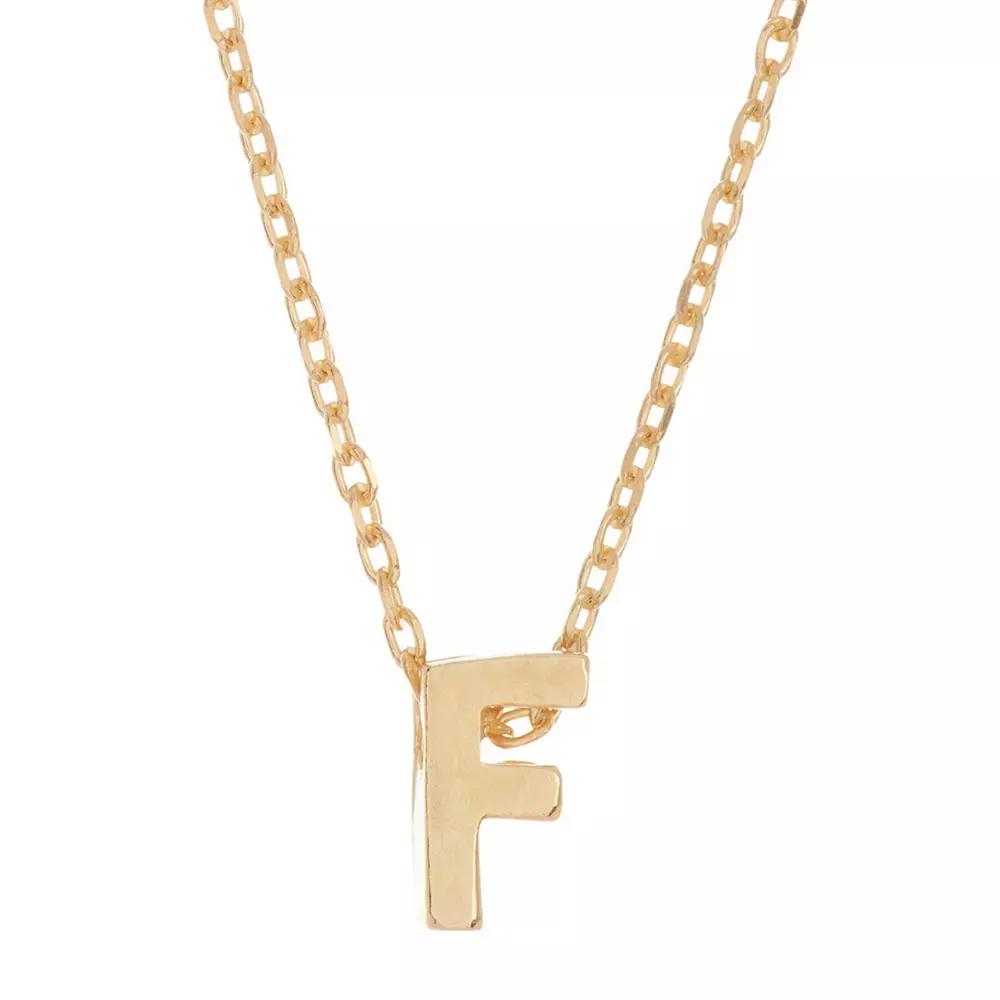 Adornia Mini Initial Pendant Necklace, Women's, Gold Tone H Product Image