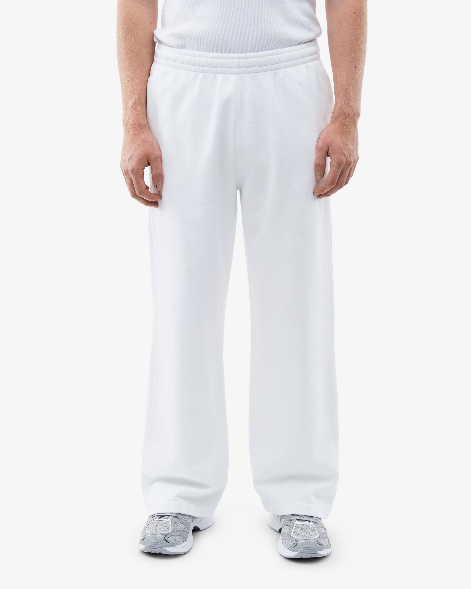 Organic Straight Leg Sweatpants - Optical White Product Image