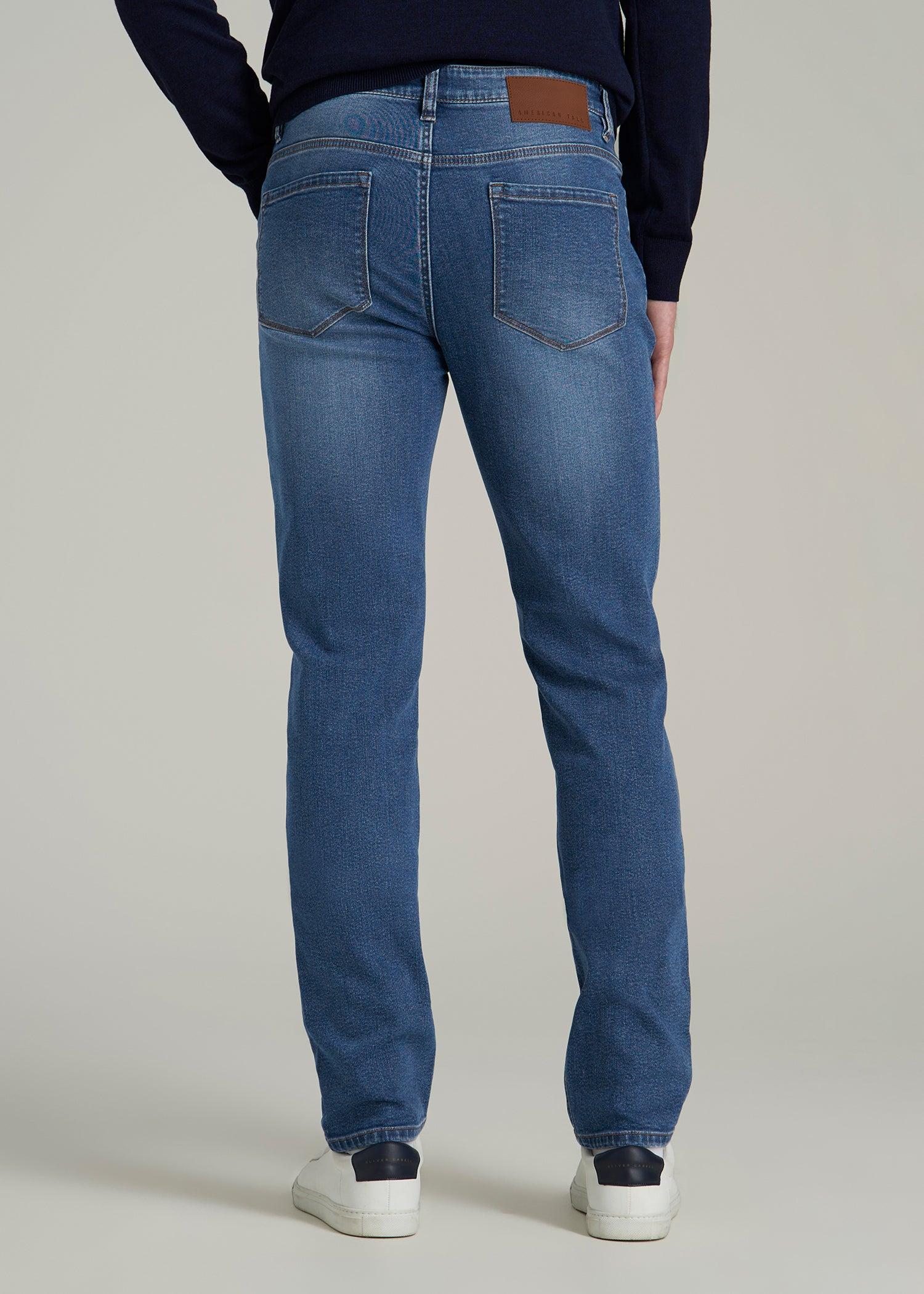 Dylan Slim Fit Jeans for Tall Men in Classic Mid Blue Male Product Image