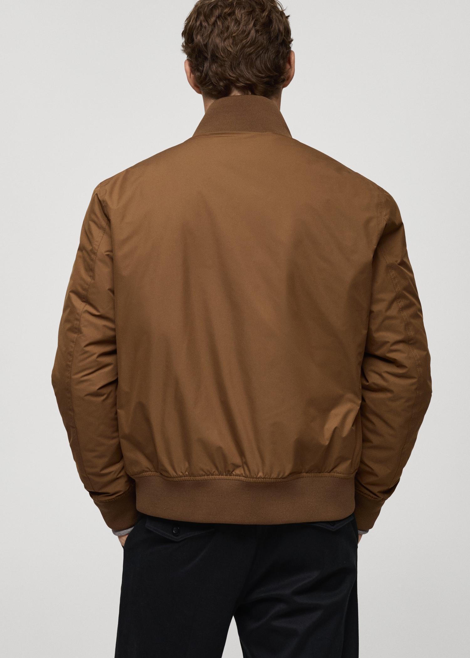 Water-repellent quilted bomber jacket - Men | MANGO USA Product Image