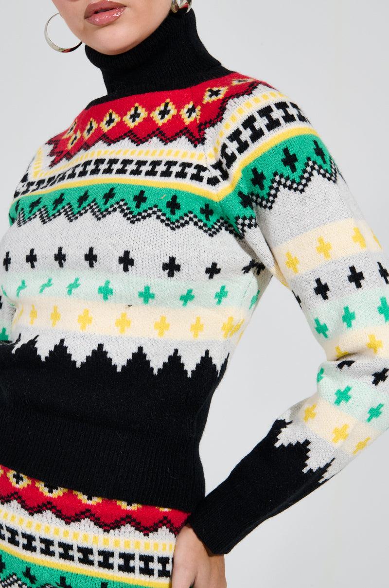 AT THE SLOPES FITTED TURTLENECK SWEATER Product Image