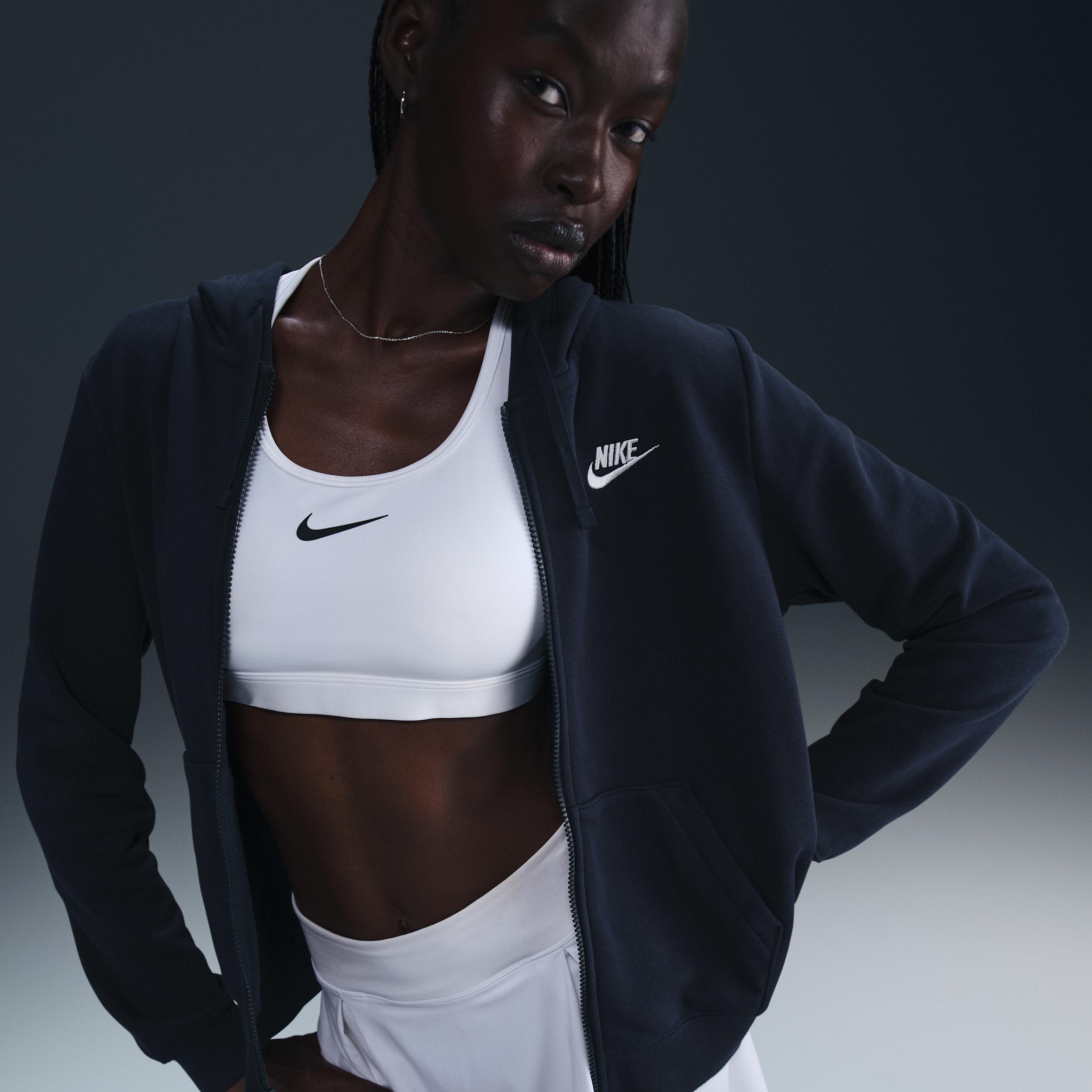 Womens Nike Sportswear Club Fleece Full-Zip Hoodie | DQ5471-451 Product Image