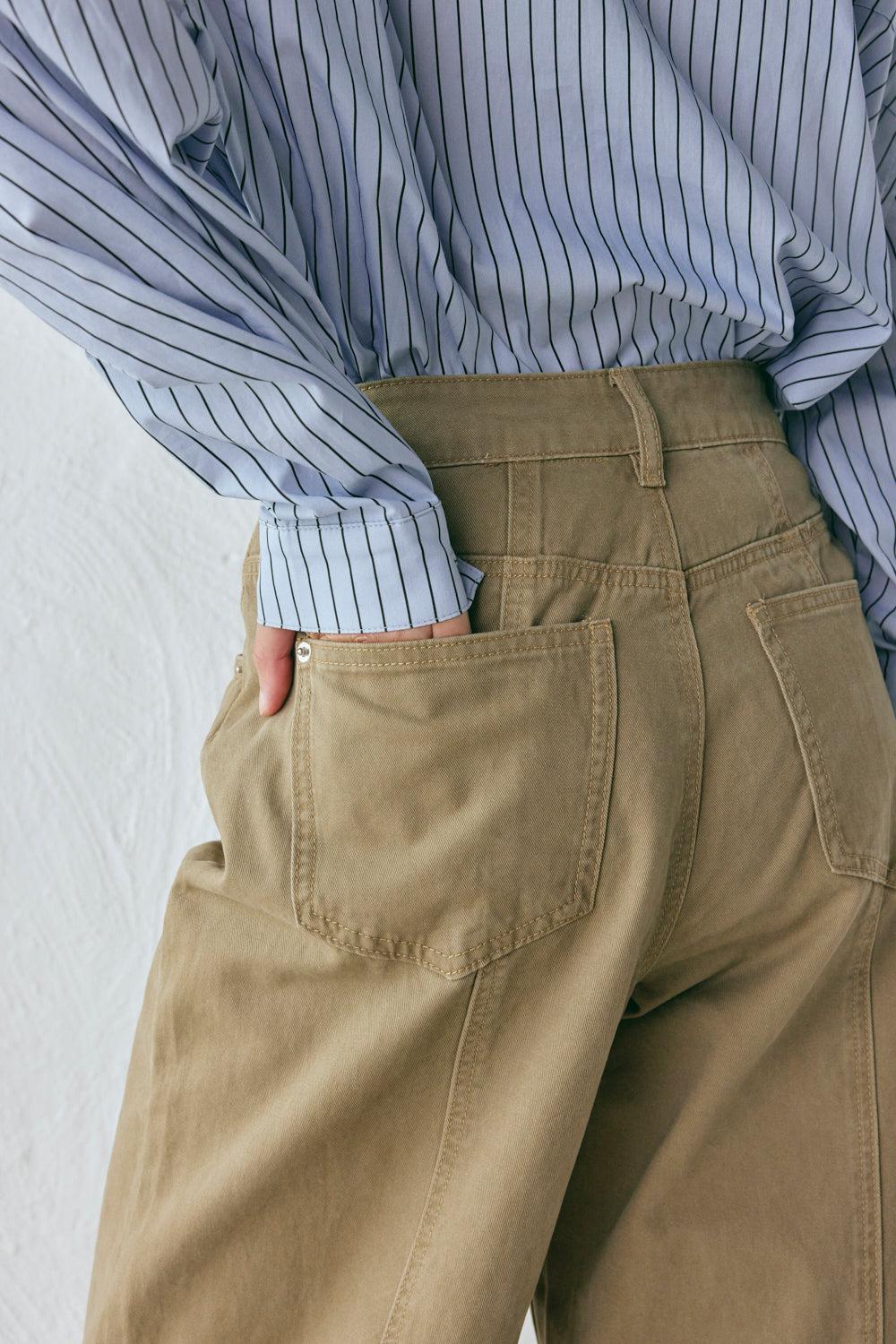 Marnie Denim Jeans Khaki Product Image