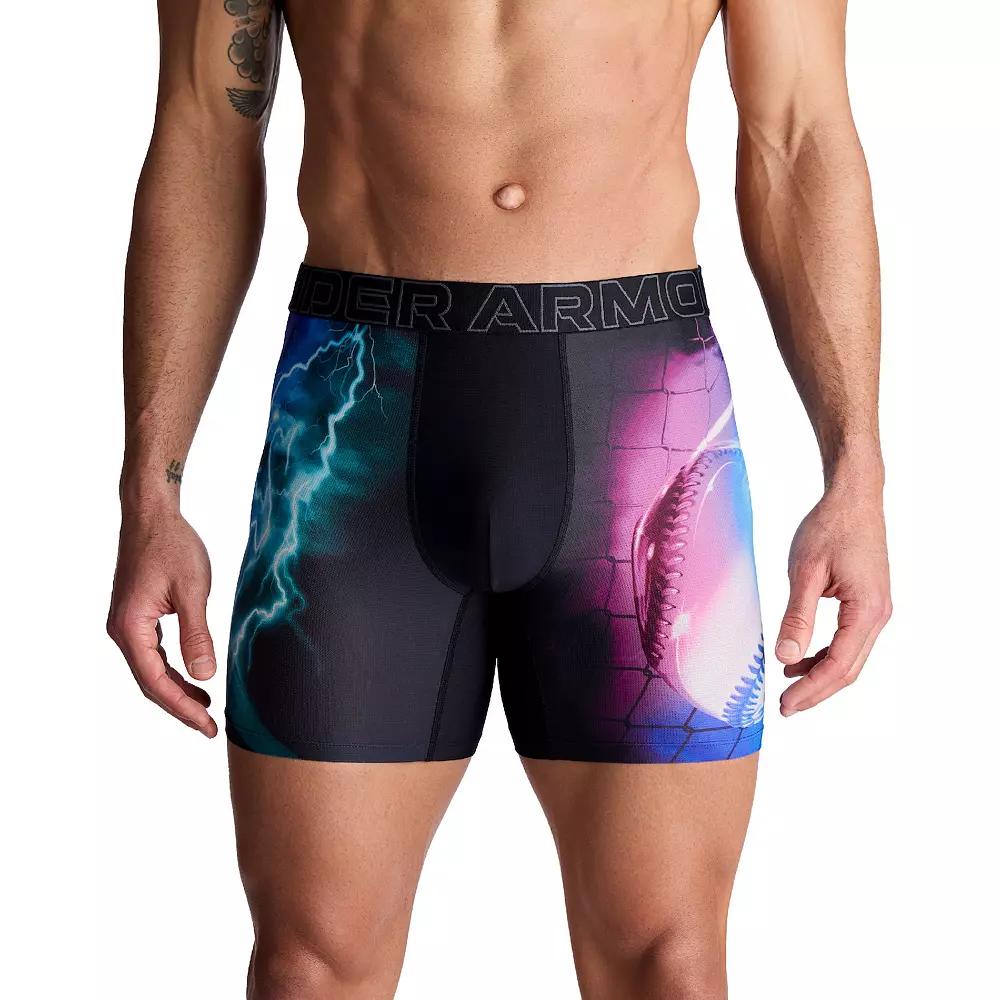 Men's Under Armour 6-in. Performance Tech Mesh Graphic Boxer Brief,  Product Image