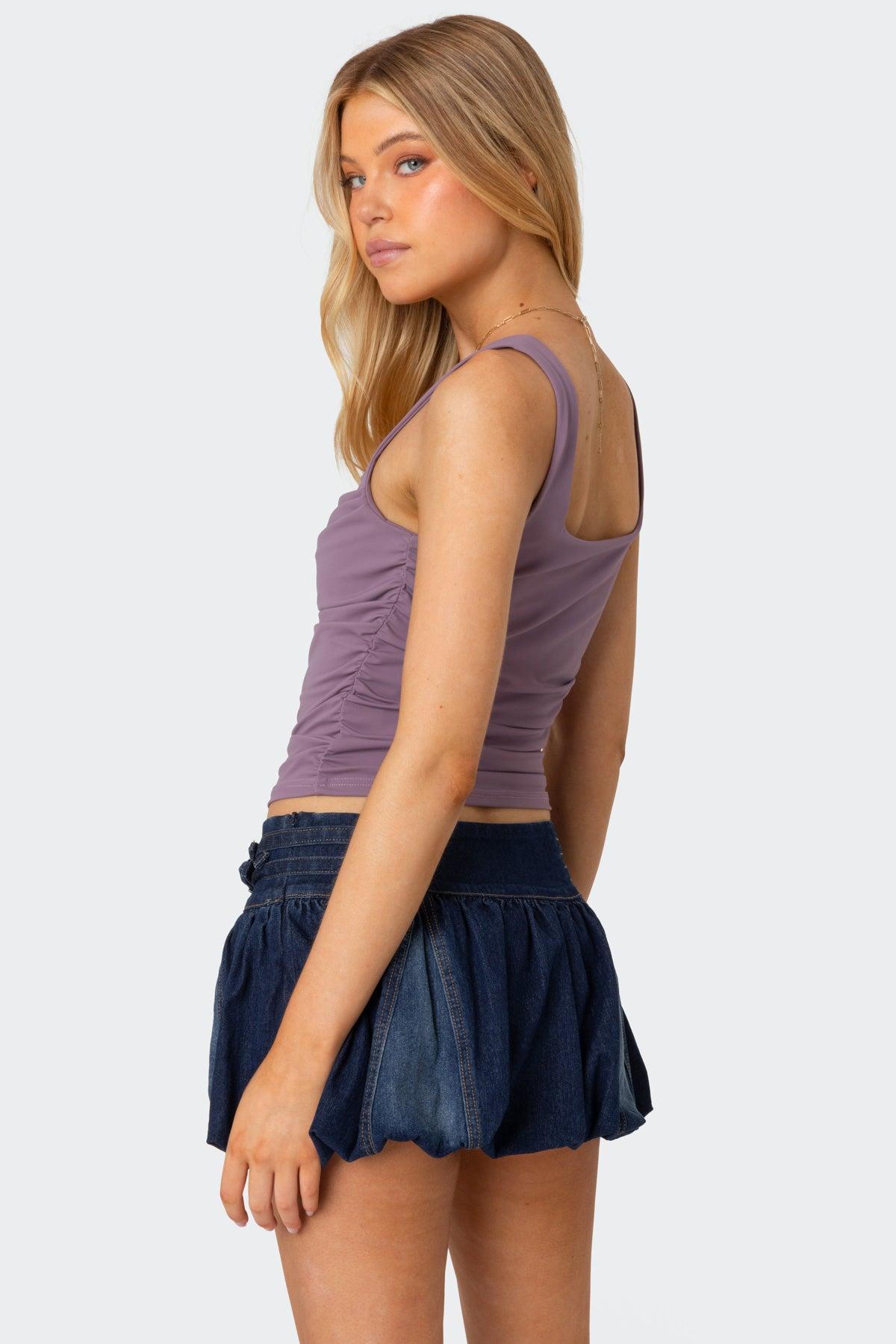 Rio Ruched Square Neck Top Product Image