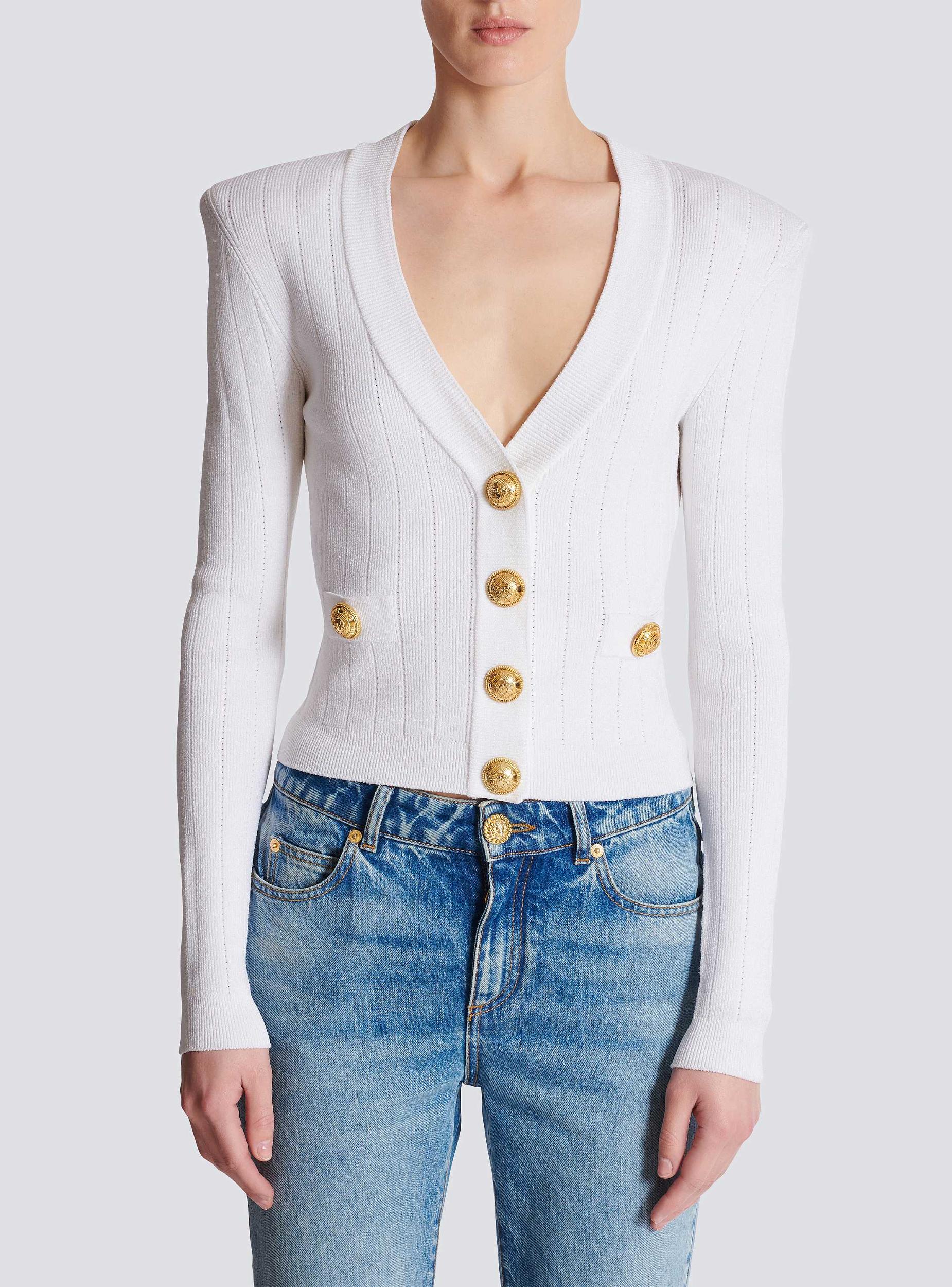 Cropped knit cardigan Product Image
